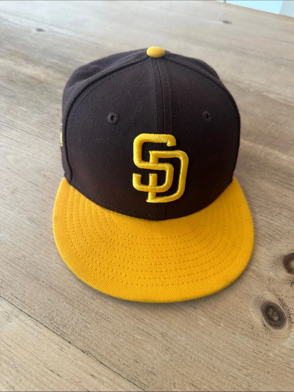 San Diego Padres Two-Tone Fitted Cap - Brown & Yellow